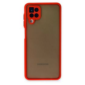 Newface Samsung Galaxy A12 Montreal Silikon Kapak Kırmızı Cep Telefonu Kılıfı