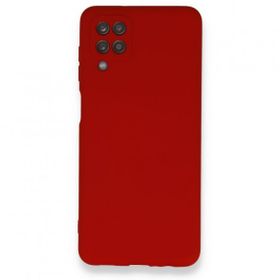 Newface Samsung Galaxy A12 Nano İçi Kadife Silikon Kırmızı Cep Telefonu Kılıfı