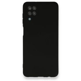 Newface Samsung Galaxy A12 Nano İçi Kadife Silikon Siyah Cep Telefonu Kılıfı