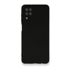 Newface Samsung Galaxy A12 Nano İçi Kadife Silikon Siyah Cep Telefonu Kılıfı