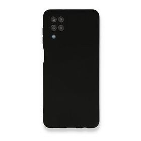 Newface Samsung Galaxy A12 Nano İçi Kadife Silikon Siyah Cep Telefonu Kılıfı