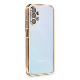 Newface Samsung Galaxy A13 4G Razer Lensli Silikon - Gold Kılıf