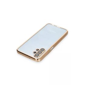 Newface Samsung Galaxy A13 4G Razer Lensli Silikon - Gold Kılıf