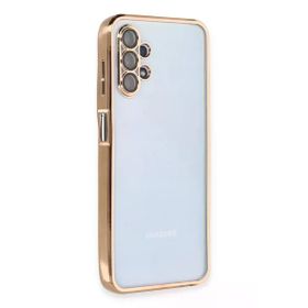 Newface Samsung Galaxy A13 4G Razer Lensli Silikon - Gold Kılıf