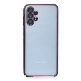 Newface Samsung Galaxy A13 4G Razer Lensli Silikon - Mor Kılıf
