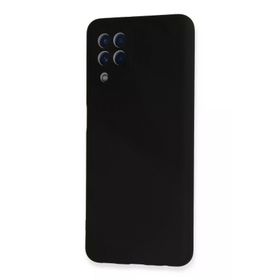 Newface Samsung Galaxy A22 Nano içi Kadife Silikon Siyah Cep Telefonu Kılıfı