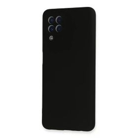 Newface Samsung Galaxy A22 Nano içi Kadife Silikon Siyah Cep Telefonu Kılıfı