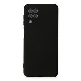Newface Samsung Galaxy A22 Nano içi Kadife Silikon Siyah Cep Telefonu Kılıfı