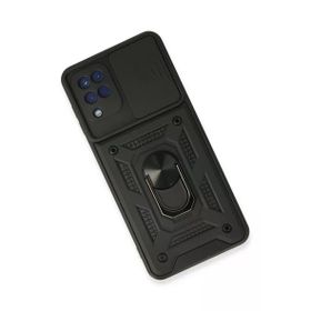 Newface Samsung Galaxy A22 Pars Lens Yüzüklü Silikon - Siyah Kılıf