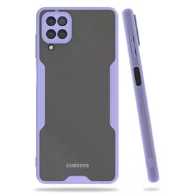 Newface Samsung Galaxy A22 Platin Silikon Lila Cep Telefonu Kılıfı