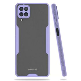 Newface Samsung Galaxy A22 Platin Silikon Lila Cep Telefonu Kılıfı