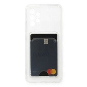 Newface Samsung Galaxy A23 4G Kart Şeffaf Silikon Şeffaf Cep Telefonu Kılıfı