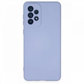 Newface Samsung Galaxy A23 4G Nano İçi Kadife Silikon Lila Cep Telefonu Kılıfı