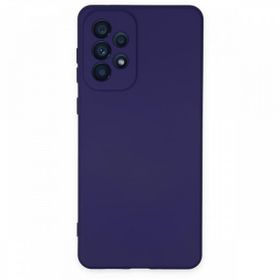 Newface Samsung Galaxy A23 4G Nano İçi Kadife Silikon Mor Cep Telefonu Kılıfı