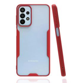 Newface Samsung Galaxy A23 4G Platin Silikon - Kırmızı Kılıf