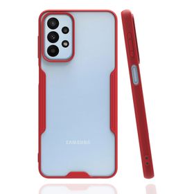 Newface Samsung Galaxy A23 4G Platin Silikon - Kırmızı Kılıf