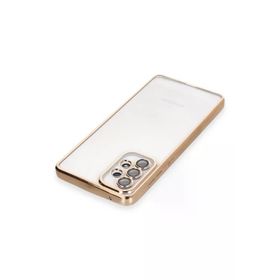 Newface Samsung Galaxy A33 5G Razer Lensli Silikon Gold Cep Telefonu Kılıfı
