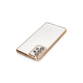 Newface Samsung Galaxy A33 5G Razer Lensli Silikon Gold Cep Telefonu Kılıfı