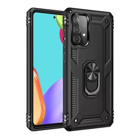 Newface Samsung Galaxy A33 5G Sofya Yüzüklü Silikon Kapak Siyah Cep Telefonu Kılıfı