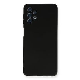 Newface Samsung Galaxy A52 Nano İçi Kadife Silikon Siyah Cep Telefonu Kılıfı