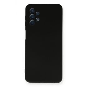 Newface Samsung Galaxy A52 Nano İçi Kadife Silikon Siyah Cep Telefonu Kılıfı