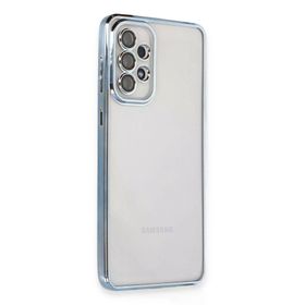 Newface Samsung Galaxy A53 5G Razer Lensli Silikon Açık Mavi Cep Telefonu Kılıfı
