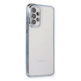 Newface Samsung Galaxy A53 5G Razer Lensli Silikon Açık Mavi Cep Telefonu Kılıfı