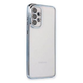 Newface Samsung Galaxy A53 5G Razer Lensli Silikon Açık Mavi Cep Telefonu Kılıfı
