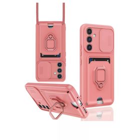 Newface Samsung Galaxy A54 5G Zuma Kartvizitli Yüzüklü Silikon Pembe Cep Telefonu Kılıfı