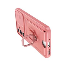 Newface Samsung Galaxy A54 5G Zuma Kartvizitli Yüzüklü Silikon Pembe Cep Telefonu Kılıfı