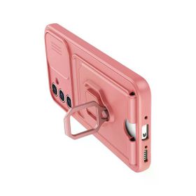 Newface Samsung Galaxy A54 5G Zuma Kartvizitli Yüzüklü Silikon Pembe Cep Telefonu Kılıfı