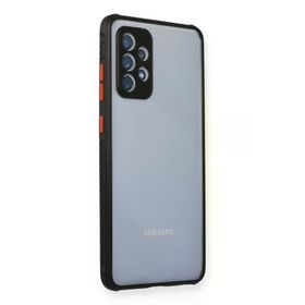 Newface Samsung Galaxy A72 Miami Şeffaf Silikon Siyah Cep Telefonu Kılıfı