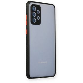 Newface Samsung Galaxy A72 Miami Şeffaf Silikon Siyah Cep Telefonu Kılıfı