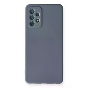 Newface Samsung Galaxy A72 Nano İçi Kadife Silikon Gri Cep Telefonu Kılıfı