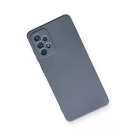 Newface Samsung Galaxy A72 Nano İçi Kadife Silikon Gri Cep Telefonu Kılıfı