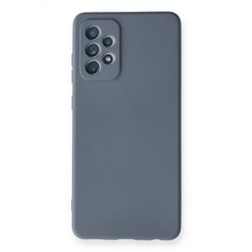 Newface Samsung Galaxy A72 Nano İçi Kadife Silikon Gri Cep Telefonu Kılıfı