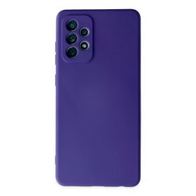 Newface Samsung Galaxy A72 Nano İçi Kadife Silikon Mor Cep Telefonu Kılıfı