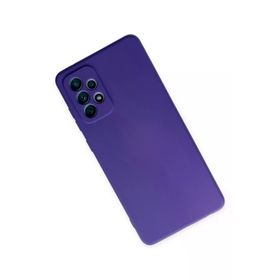 Newface Samsung Galaxy A72 Nano İçi Kadife Silikon Mor Cep Telefonu Kılıfı