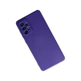 Newface Samsung Galaxy A72 Nano İçi Kadife Silikon Mor Cep Telefonu Kılıfı