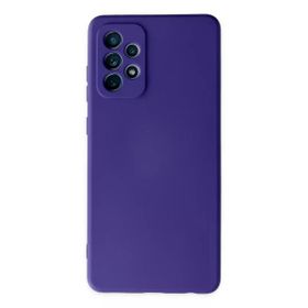 Newface Samsung Galaxy A72 Nano İçi Kadife Silikon Mor Cep Telefonu Kılıfı