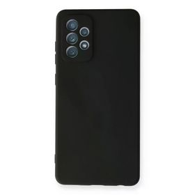 Newface Samsung Galaxy A72 Nano İçi Kadife Silikon Siyah Cep Telefonu Kılıfı