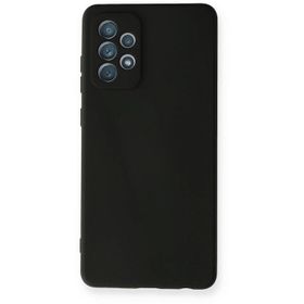 Newface Samsung Galaxy A72 Nano İçi Kadife Silikon Siyah Cep Telefonu Kılıfı