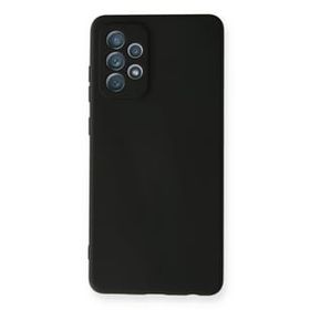 Newface Samsung Galaxy A72 Nano İçi Kadife Silikon Siyah Cep Telefonu Kılıfı