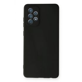 Newface Samsung Galaxy A72 Nano İçi Kadife Silikon Siyah Cep Telefonu Kılıfı