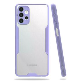 Newface Samsung Galaxy A72 Platin Silikon Lila Cep Telefonu Kılıfı