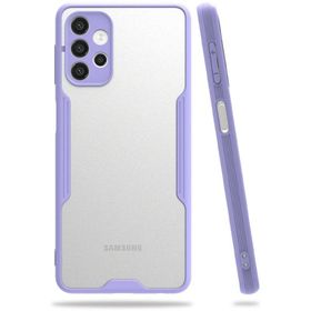 Newface Samsung Galaxy A72 Platin Silikon Lila Cep Telefonu Kılıfı