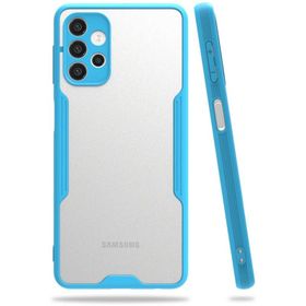 Newface Samsung Galaxy A72 Platin Silikon Mavi Cep Telefonu Kılıfı