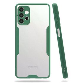 Newface Samsung Galaxy A72 Platin Silikon Yeşil Cep Telefonu Kılıfı