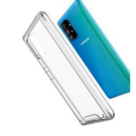 Newface Samsung Galaxy A91 / S10 Lite Lüx Şeffaf Silikon Cep Telefonu Kılıfı