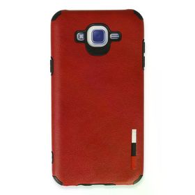 Newface Samsung Galaxy J7 Loop Deri Silikon Kırmızı Cep Telefonu Kılıfı